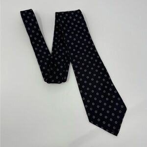 Paris Tie, neck tie, navy blue, polkadot, classic, preppy, business,‎ suit, work